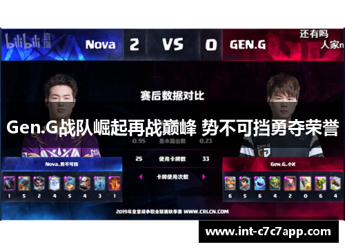 Gen.G战队崛起再战巅峰 势不可挡勇夺荣誉 Gen.G战队崛起再战巅峰 势不可挡勇夺荣誉